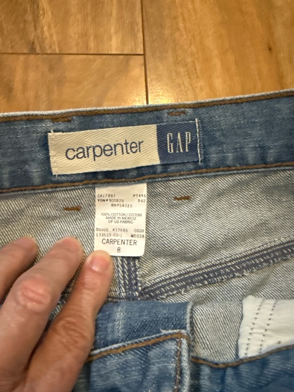 GAP Blue Denim Pencil Skirt with Front Vent - Picture 4 of 4